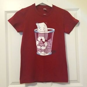 American Apparel Maroon Recycle Shirt
